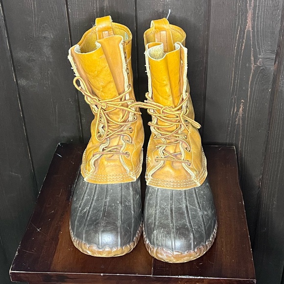 Vintage 1970s LL Bean Men Sz 10 M Maine Hunting Shoe 10" Duck Boots Style EUC - Picture 1 of 7